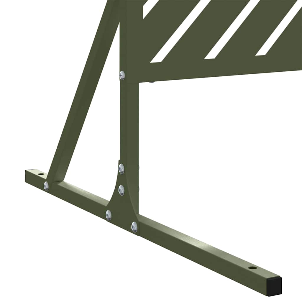 Privacy Screen Olive 100 x 50 x 180 cm Steel