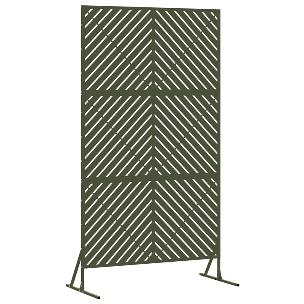 Privacy Screen Olive 100 x 50 x 180 cm Steel