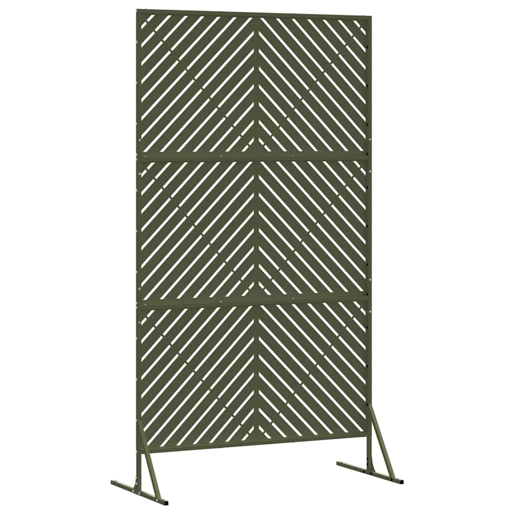 Privacy Screen Olive 100 x 50 x 180 cm Steel