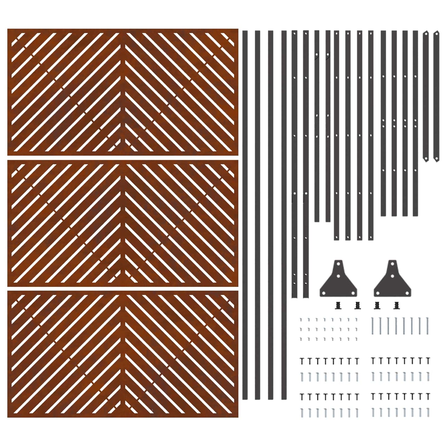 Privacy Screen Grey 100 x 50 x 180 cm Steel