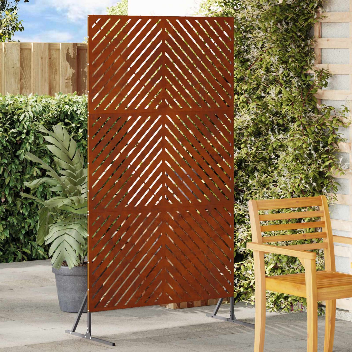 Privacy Screen Grey 100 x 50 x 180 cm Steel