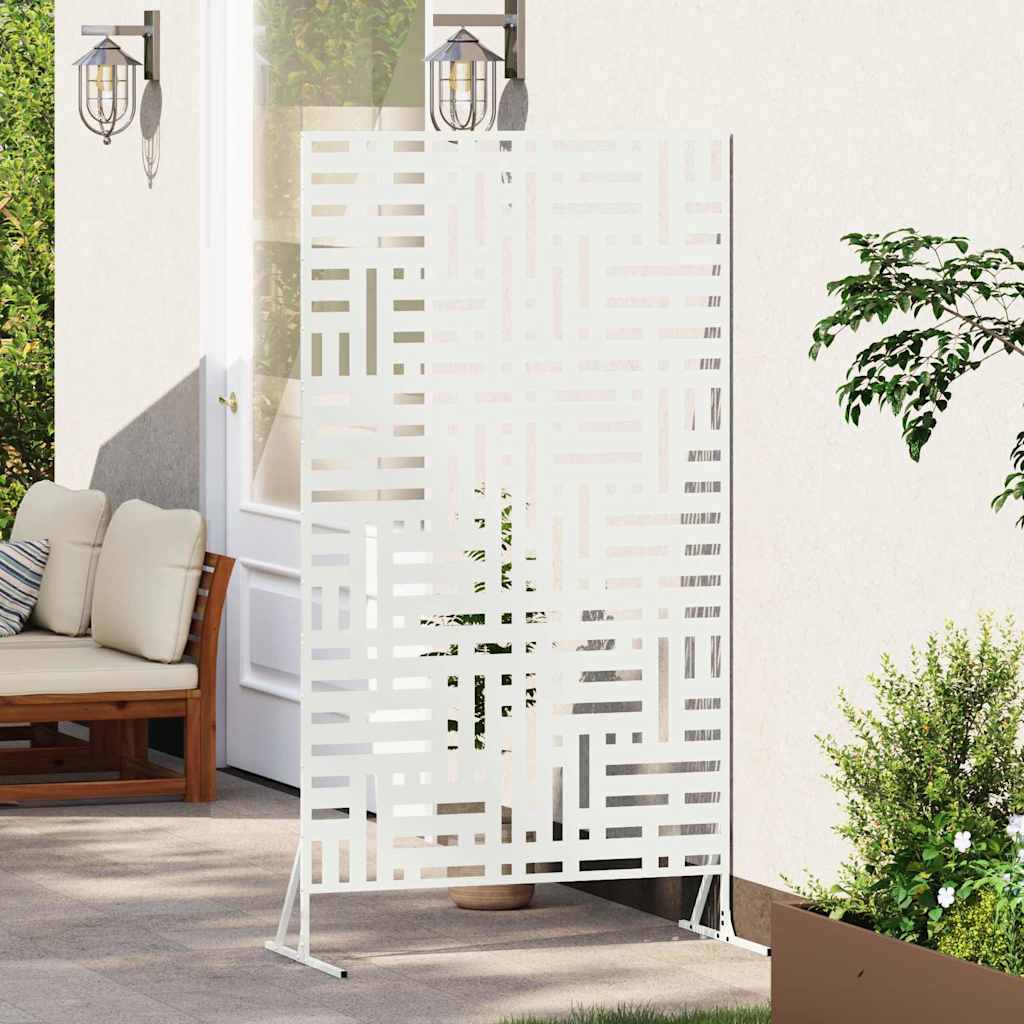 Privacy Screen White 100 x 50 x 180 cm Steel