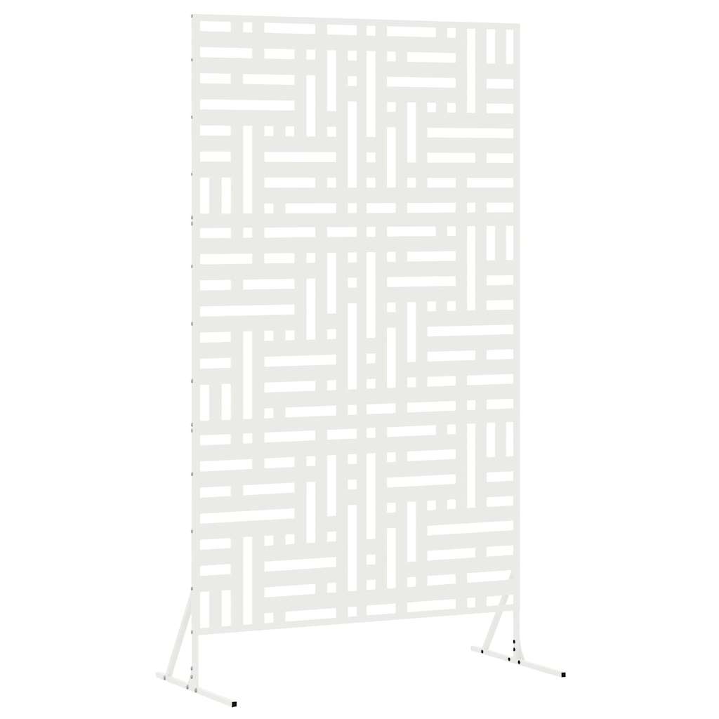 Privacy Screen White 100 x 50 x 180 cm Steel