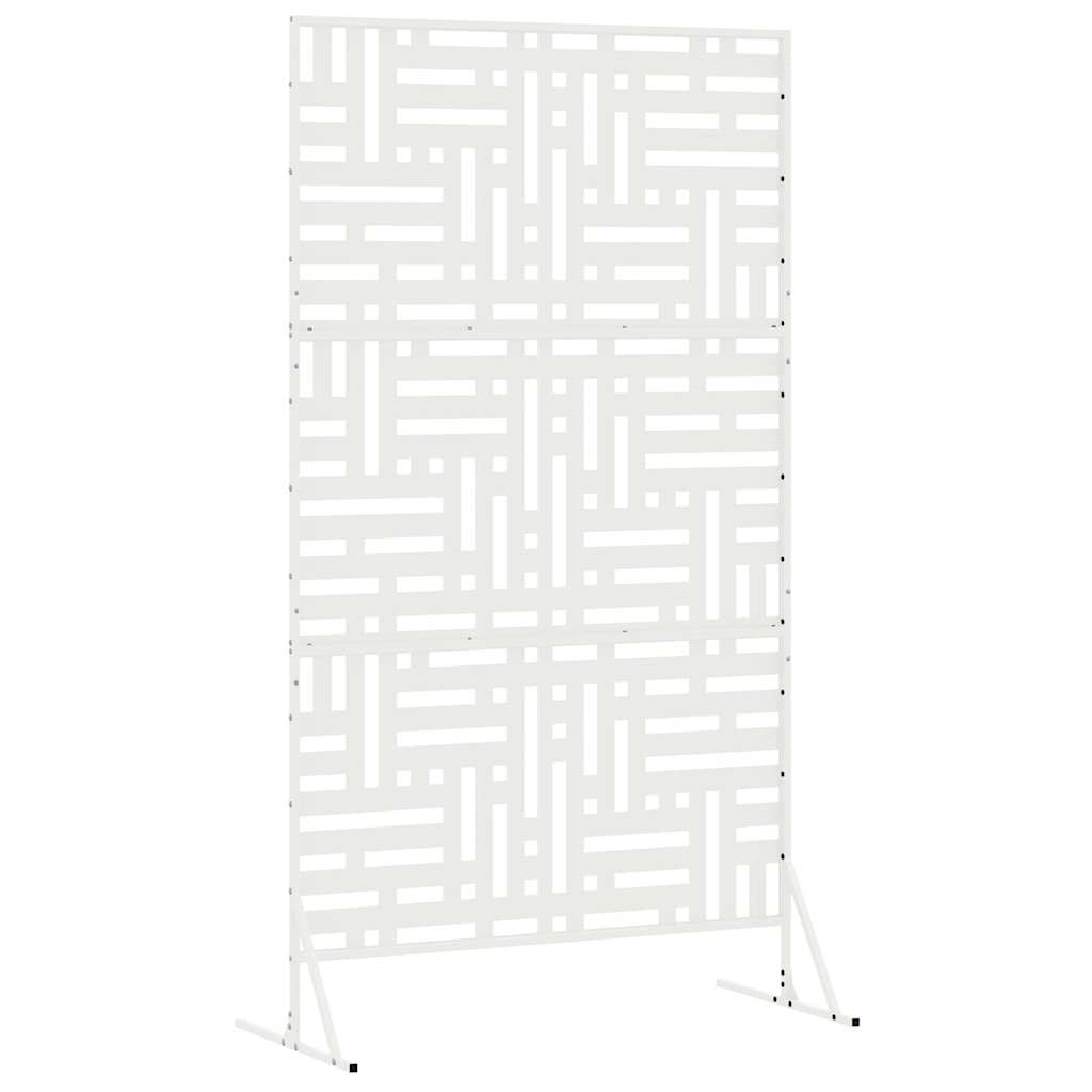 Privacy Screen White 100 x 50 x 180 cm Steel