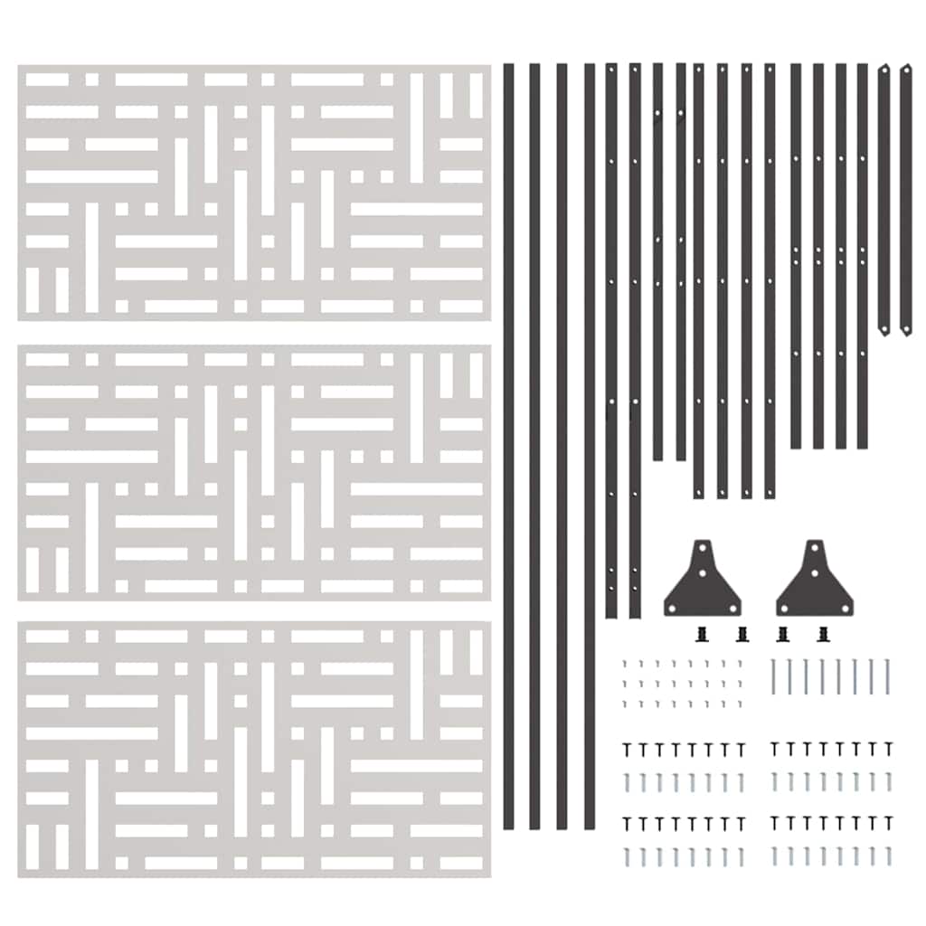 Privacy Screen Grey 100 x 50 x 180 cm Steel