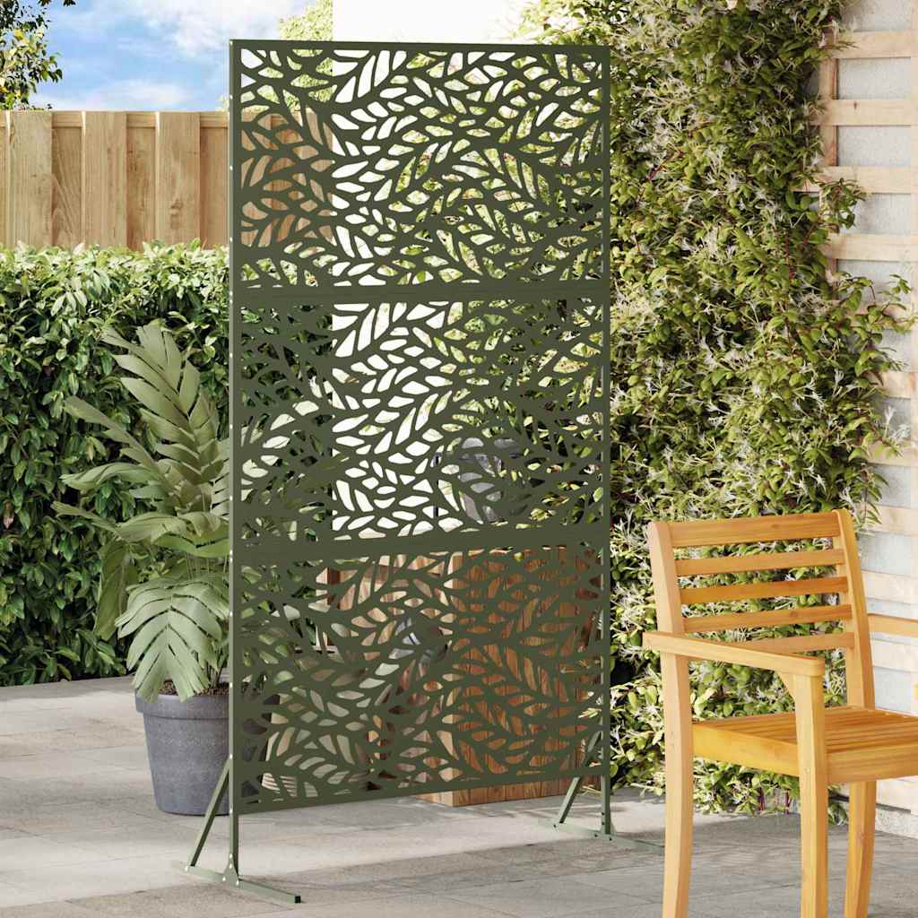 Privacy Screen Olive 100 x 50 x 180 cm Steel