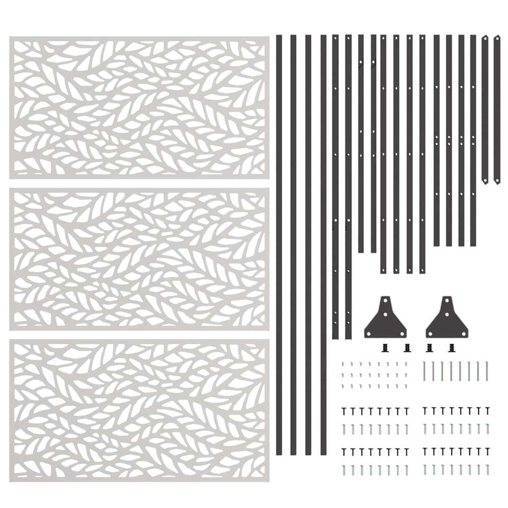 Privacy Screen Grey 100 x 50 x 180 cm Steel