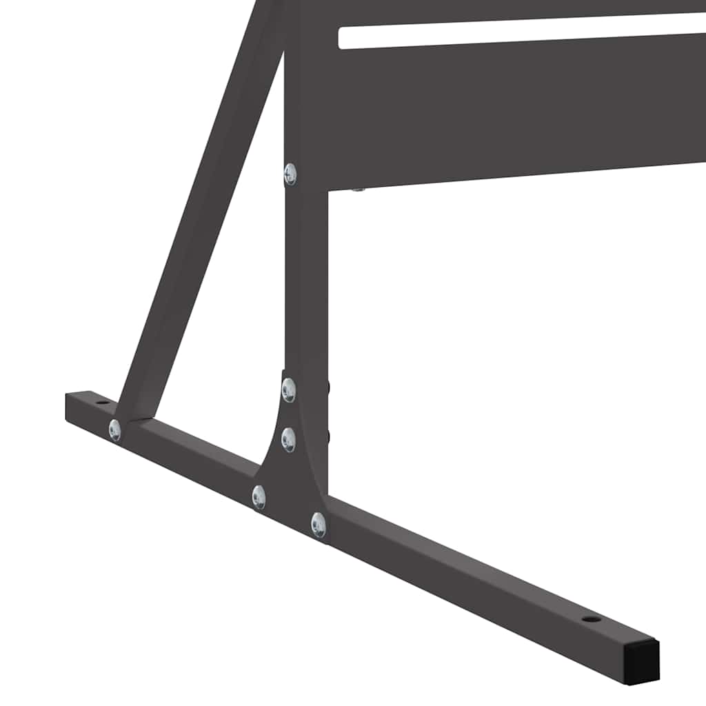 Privacy Screen Black 100 x 50 x 180 cm Steel