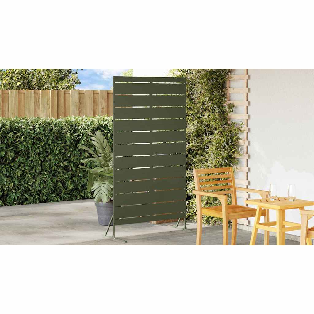 Privacy Screen Olive 100 x 50 x 180 cm Steel