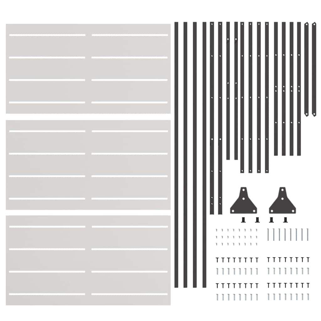 Privacy Screen Grey 100 x 50 x 180 cm Steel