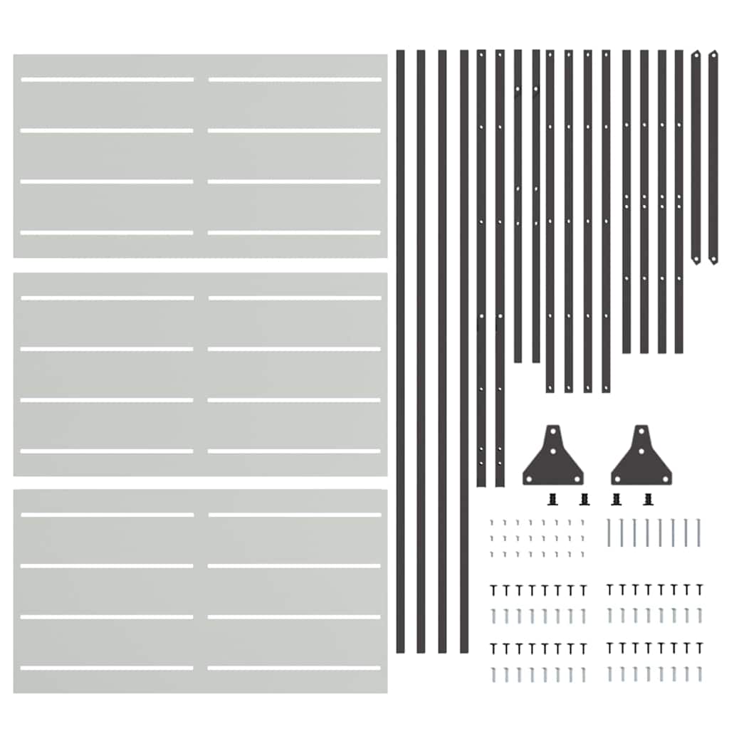 Privacy Screen Grey 100 x 50 x 180 cm Steel