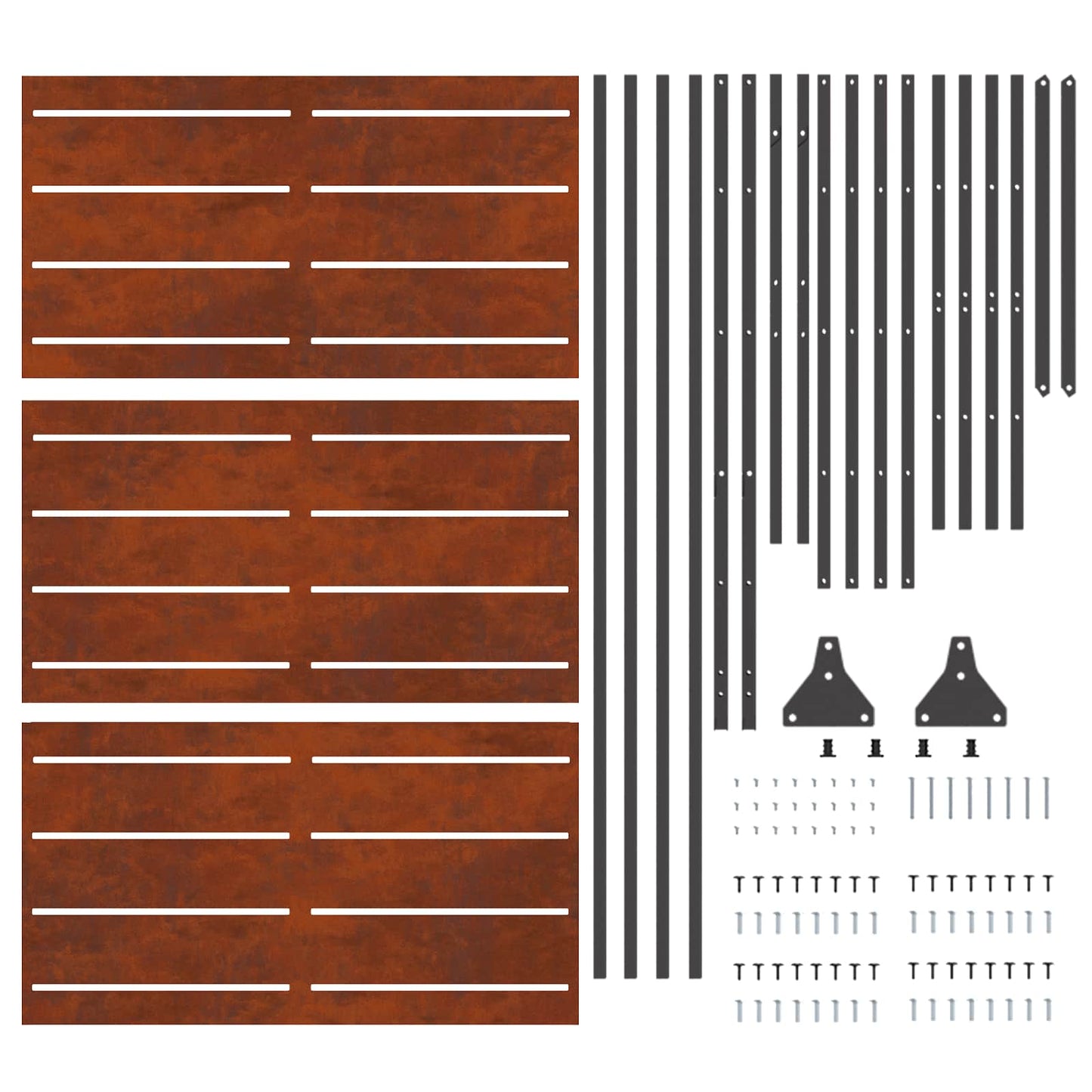 Privacy Screen Grey 100 x 50 x 180 cm Weathering Steel