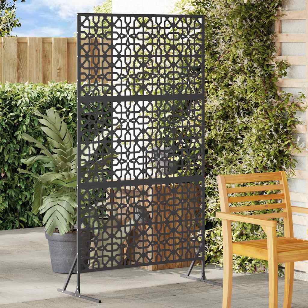 Privacy Screen Black 100 x 50 x 180 cm Steel
