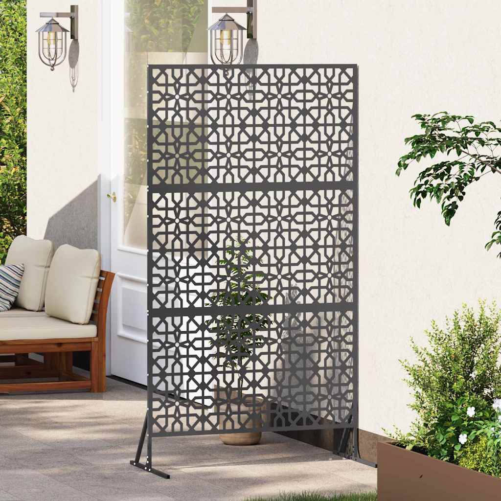 Privacy Screen Black 100 x 50 x 180 cm Steel