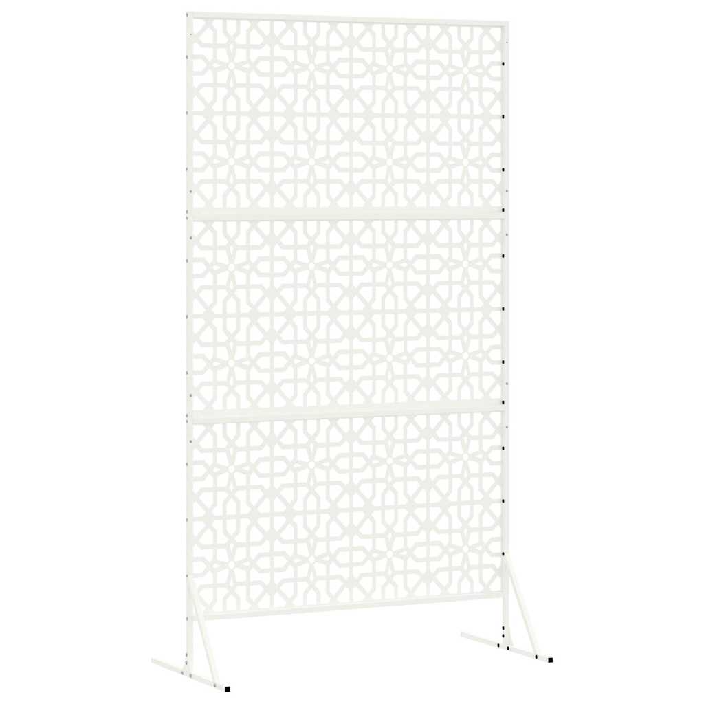 Privacy Screen White 100 x 50 x 180 cm Steel