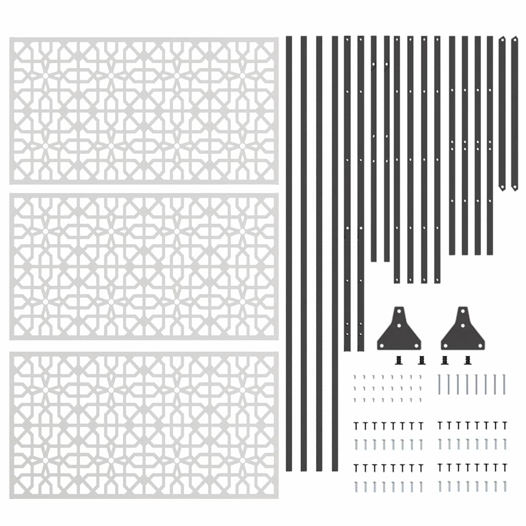 Privacy Screen Grey 100 x 50 x 180 cm Steel