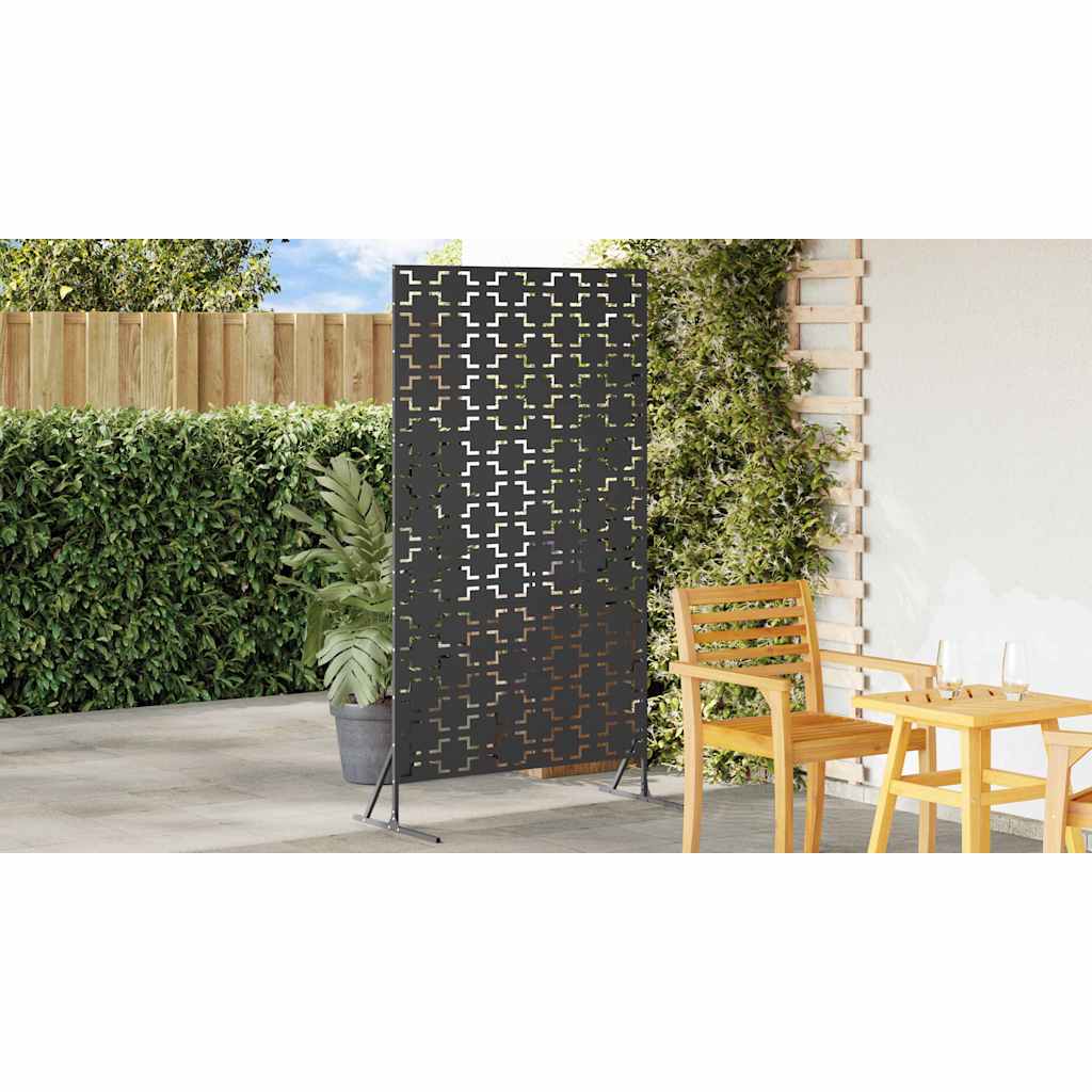 Privacy Screen 100 x 50 x 180 cm Steel Black