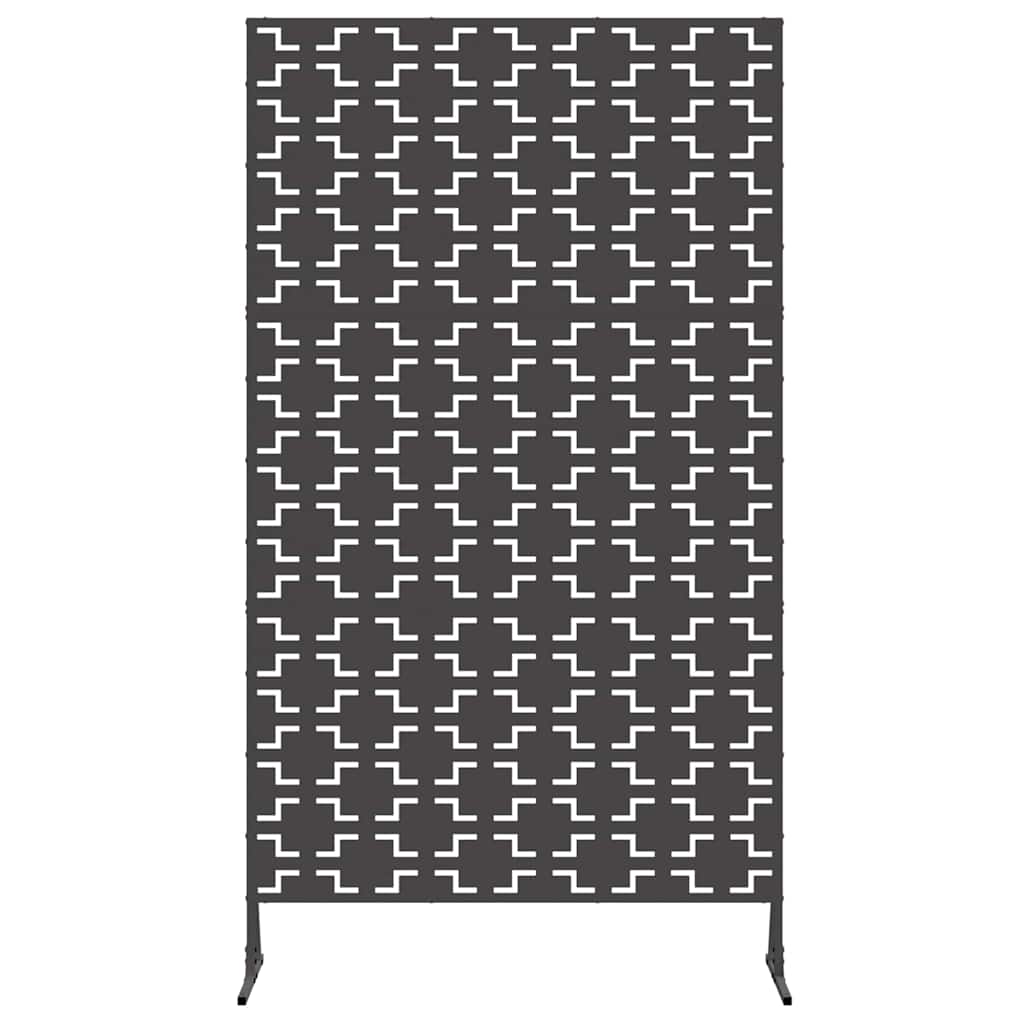 Privacy Screen Black 100 x 50 x 180 cm Steel