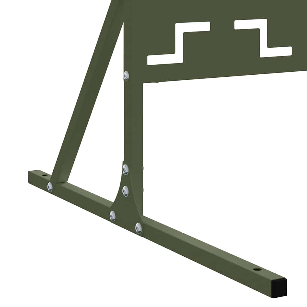 Privacy Screen Olive 100 x 50 x 180 cm Steel