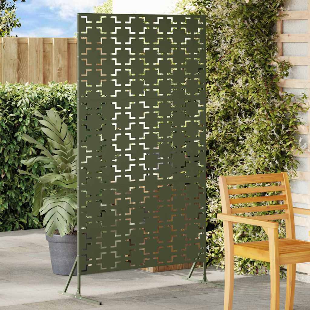 Privacy Screen Olive 100 x 50 x 180 cm Steel