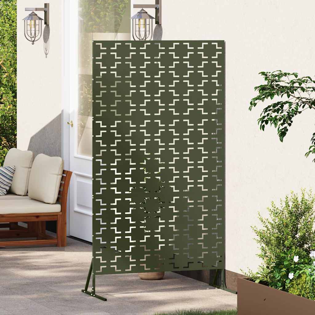Privacy Screen Olive 100 x 50 x 180 cm Steel