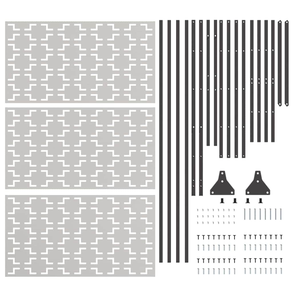 Privacy Screen Grey 100 x 50 x 180 cm Steel