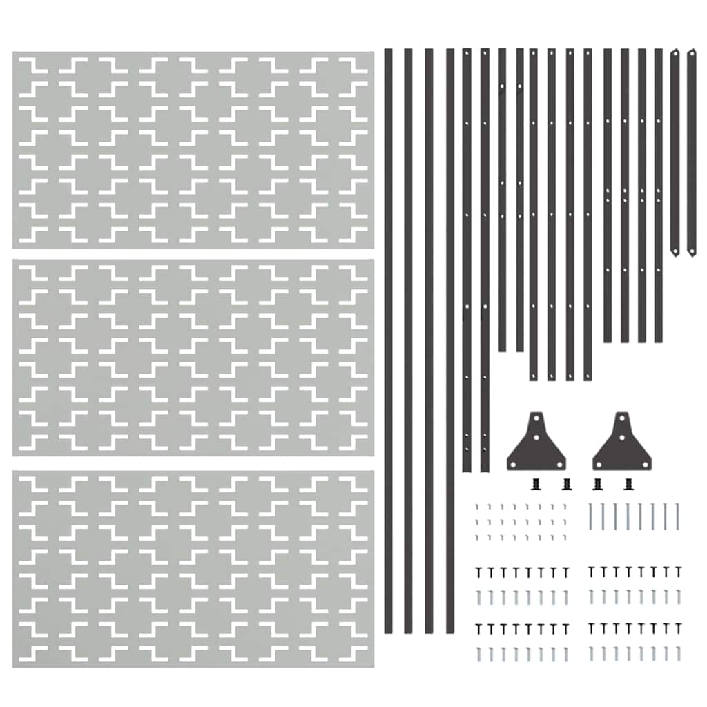 Privacy Screen Grey 100 x 50 x 180 cm Steel
