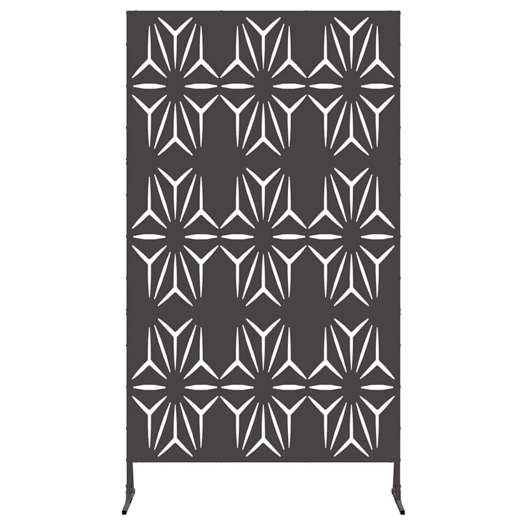 Privacy Screen Black 100 x 50 x 180 cm Steel