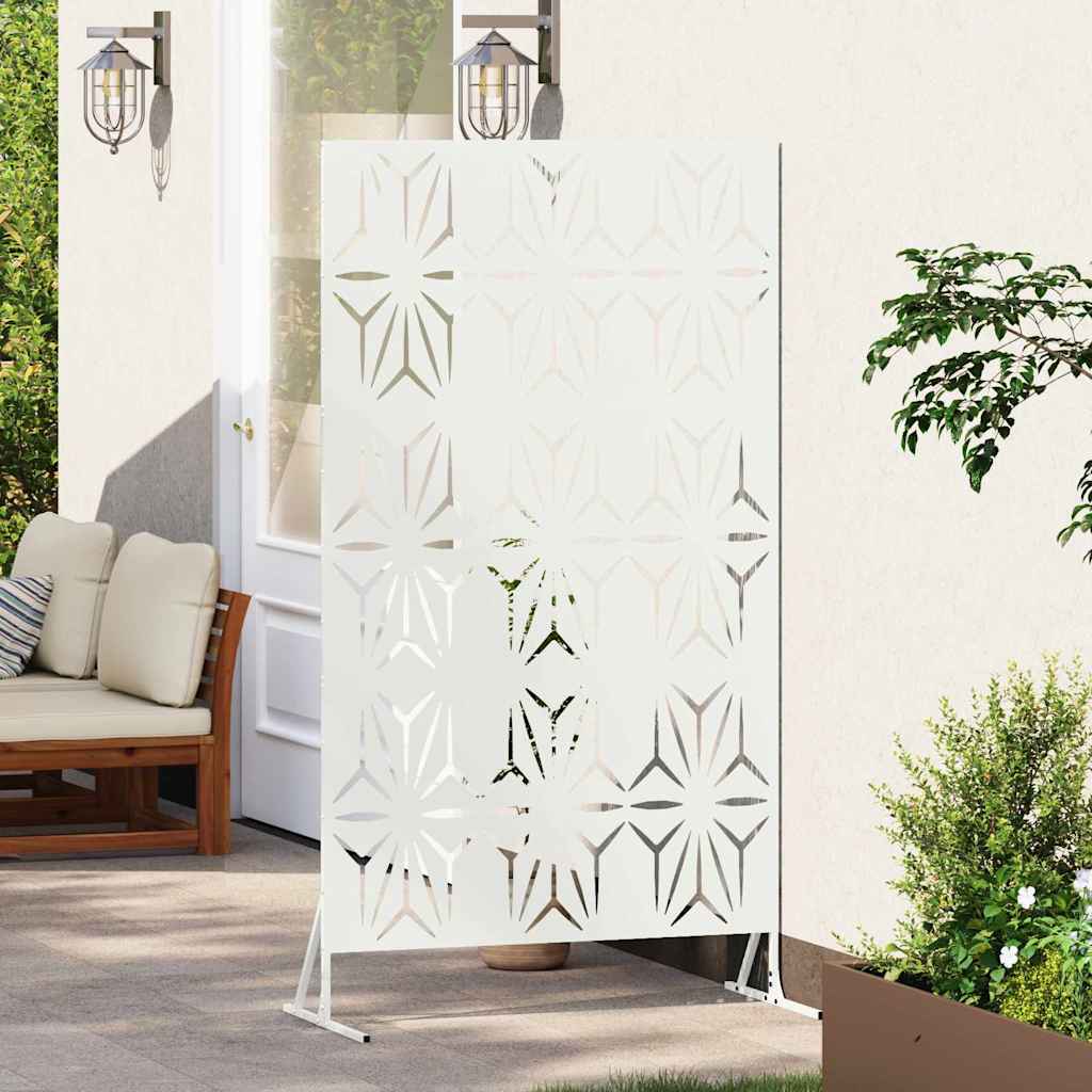 Privacy Screen White 100 x 50 x 180 cm Steel