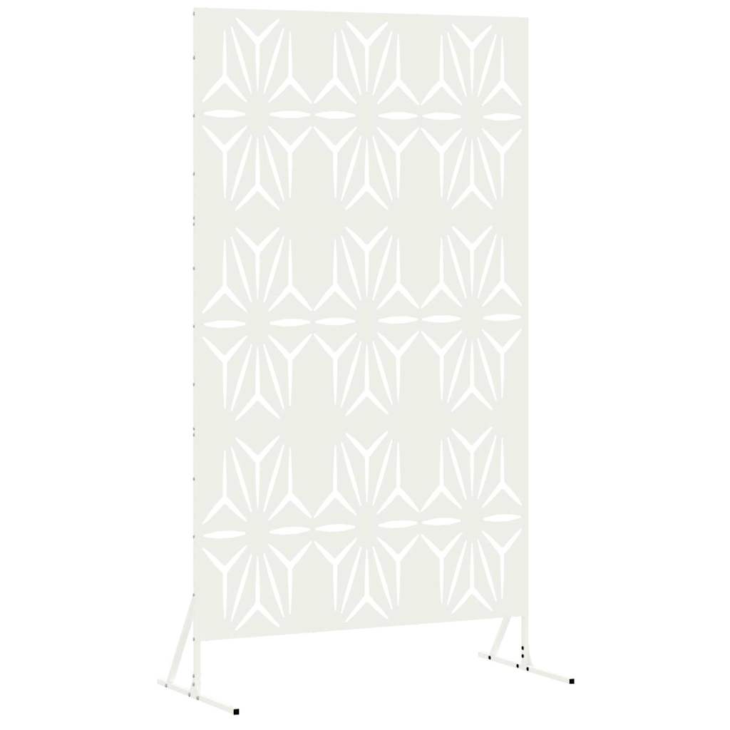 Privacy Screen White 100 x 50 x 180 cm Steel