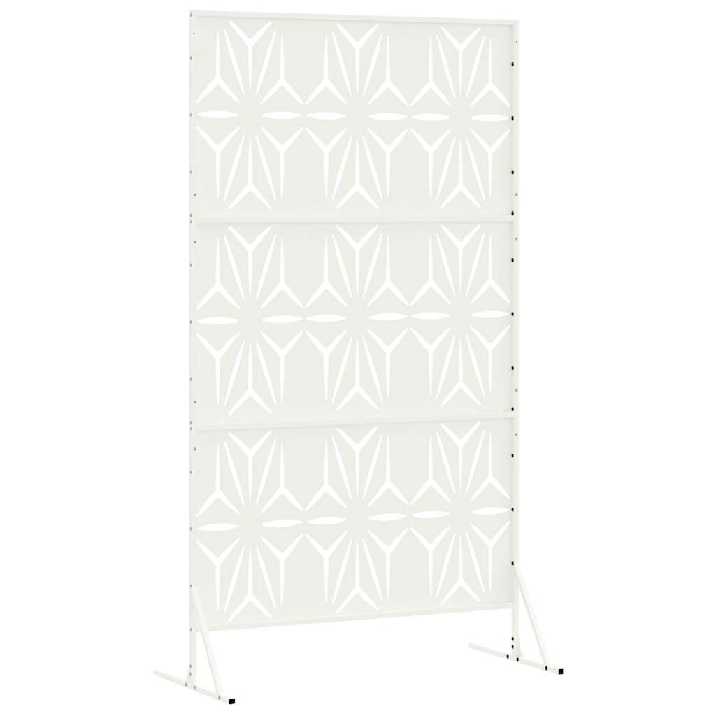Privacy Screen White 100 x 50 x 180 cm Steel