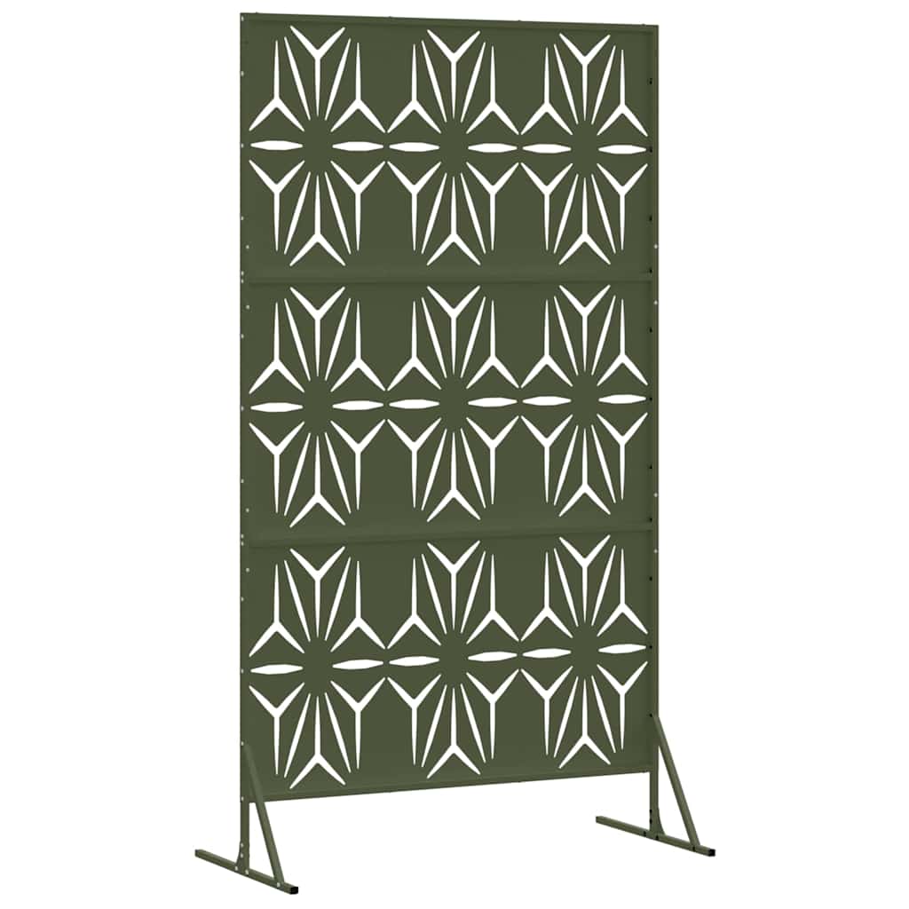 Privacy Screen Olive 100 x 50 x 180 cm Steel