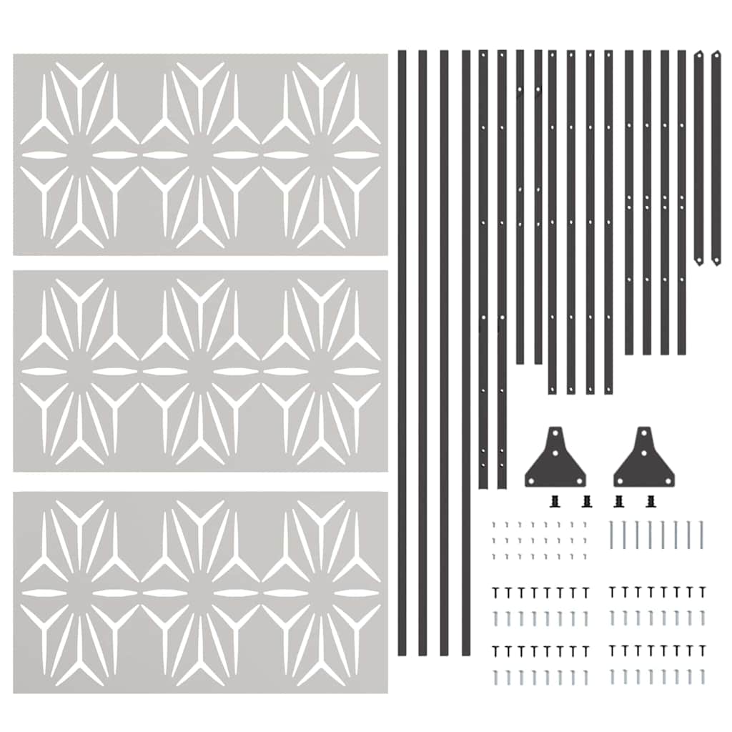 Privacy Screen Grey 100 x 50 x 180 cm Steel