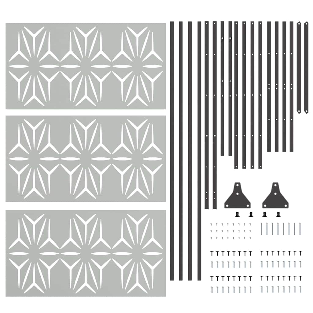 Privacy Screen Grey 100 x 50 x 180 cm Steel