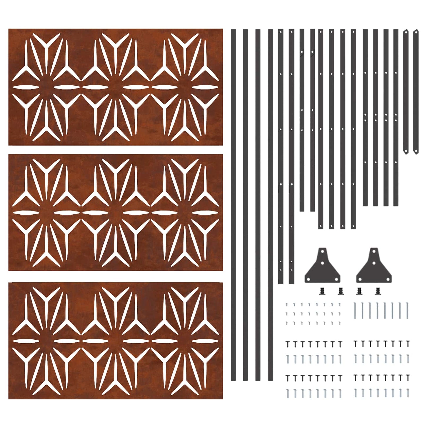 Privacy Screen Grey 100 x 50 x 180 cm Weathering Steel