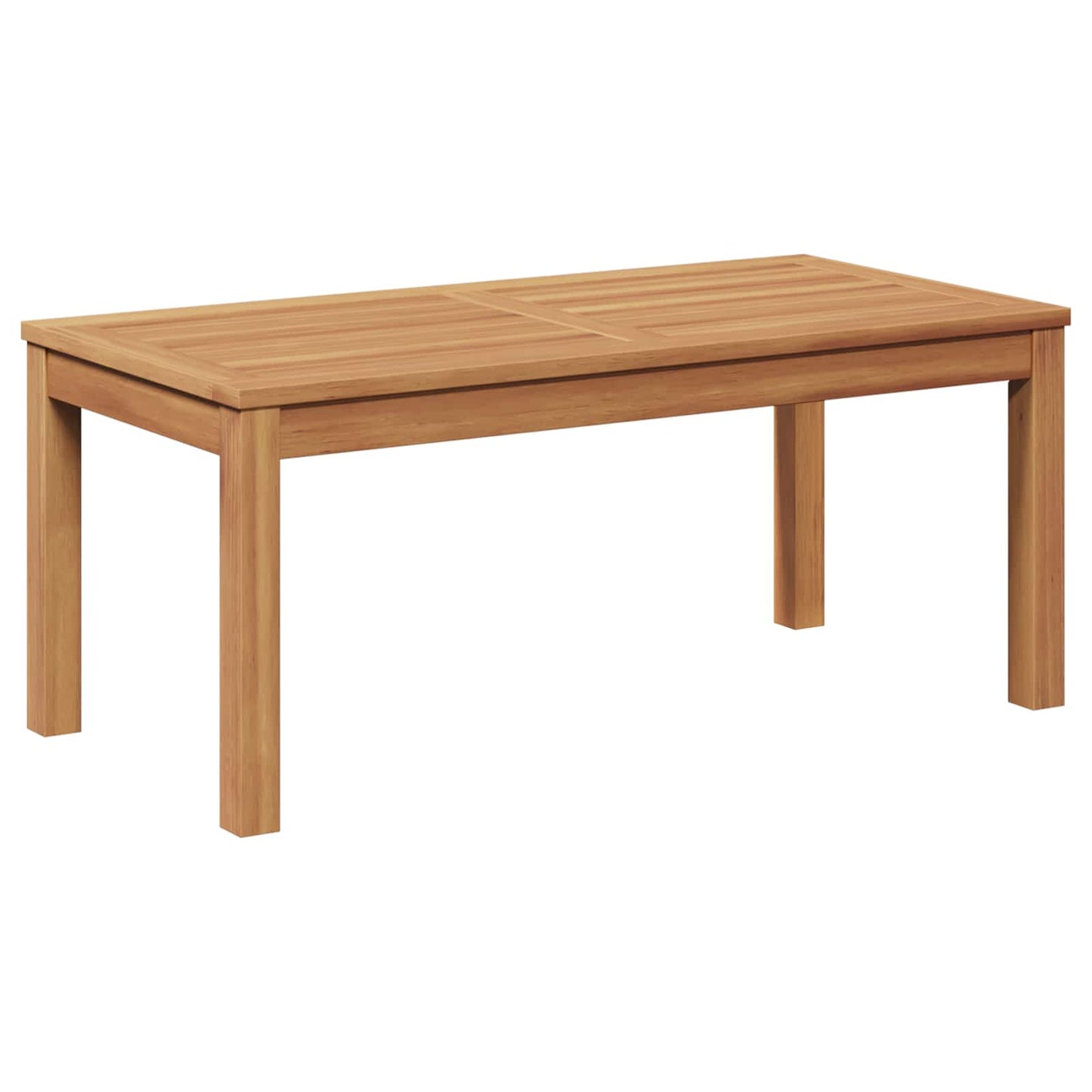 Garden Bench and Table Set 2 Piece Brown Solid Teak Wood