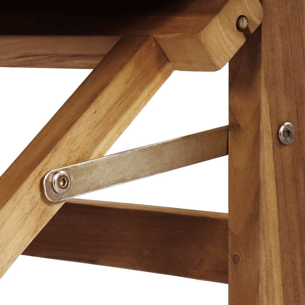 Dining Chair Folding Grey 56 x 54 x 87 cm Solid Teak Wood