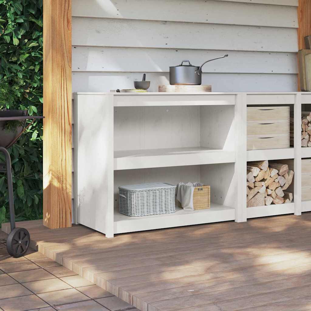 Kitchen Cabinet MEPPEL White 106 x 55 x 92 cm Solid Pine Wood