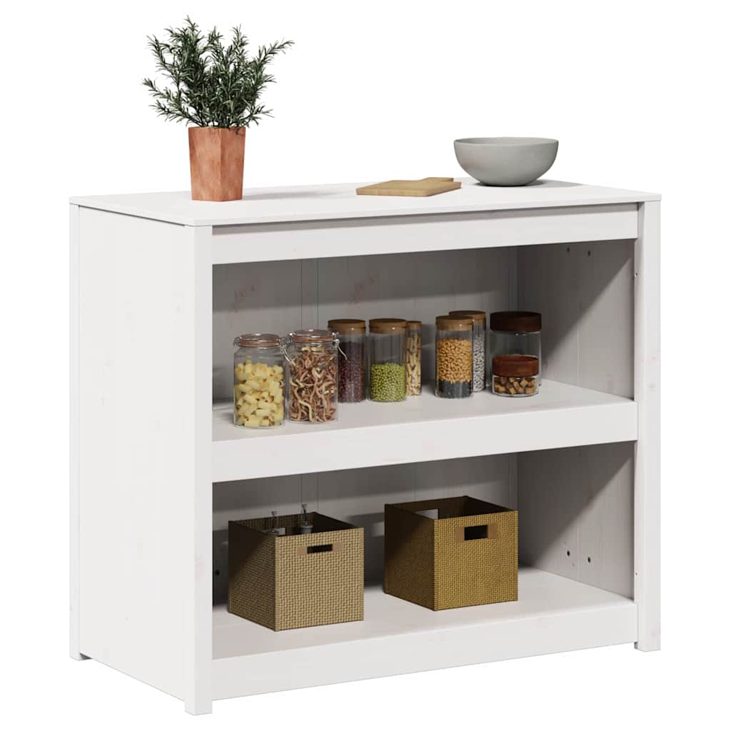 Kitchen Cabinet MEPPEL White 106 x 55 x 92 cm Solid Pine Wood