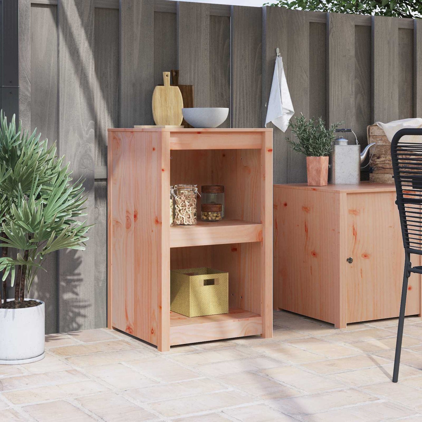 Kitchen Cabinet with Shelf MEPPEL Brown Oak 55 x 55 x 92 cm