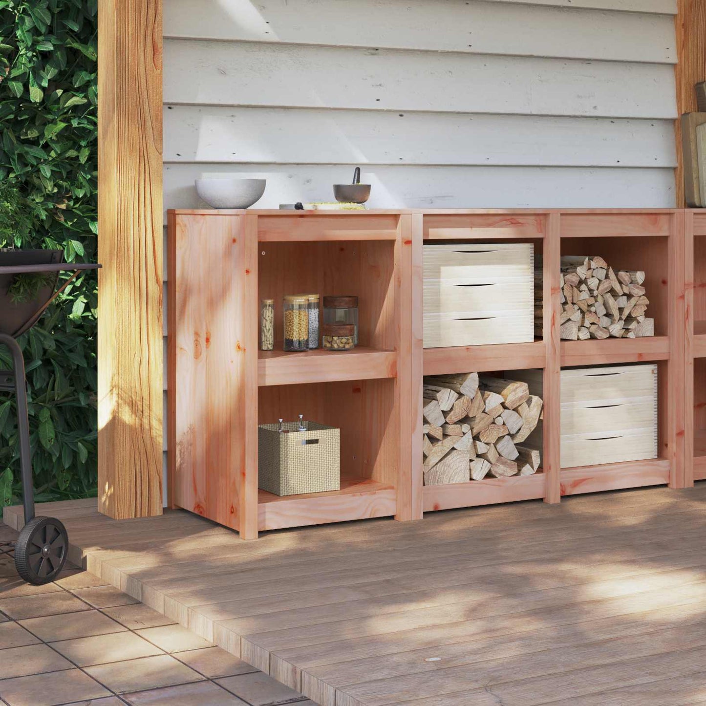 Kitchen Cabinet with Shelf MEPPEL Brown Oak 55 x 55 x 92 cm