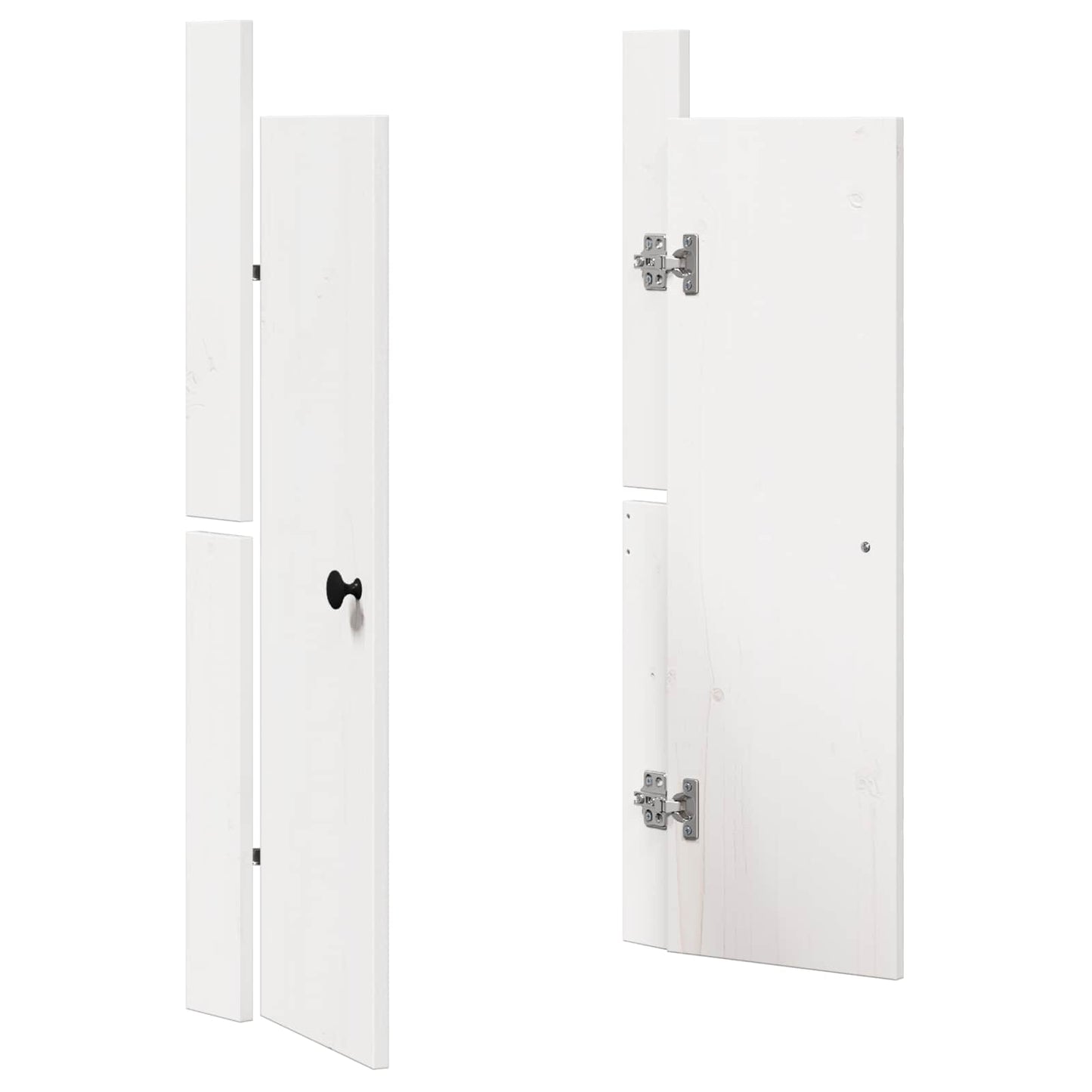 Kitchen Door MEPPEL 2 pcs White 50 x 9 x 82 cm Solid Pine wood