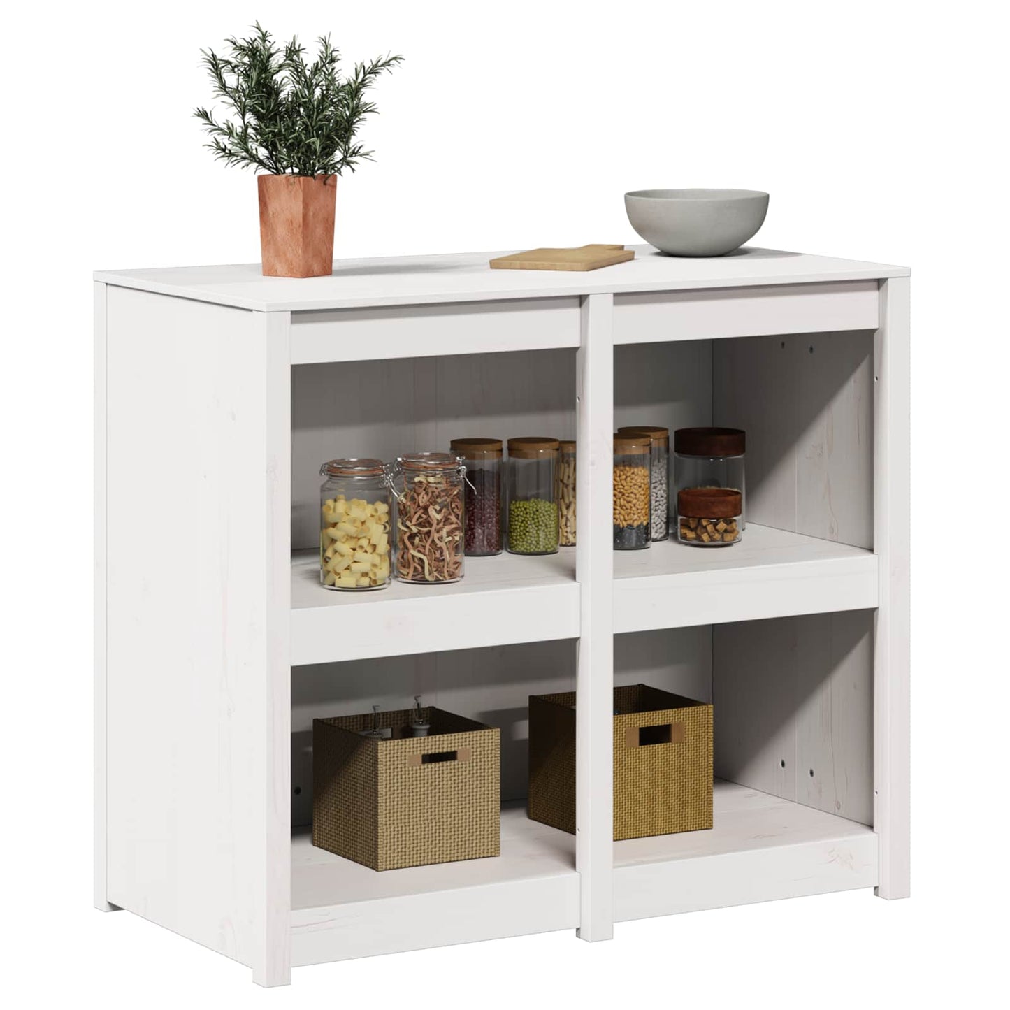 Kitchen Cabinet MEPPEL Warm White 106 x 55 x 92 cm