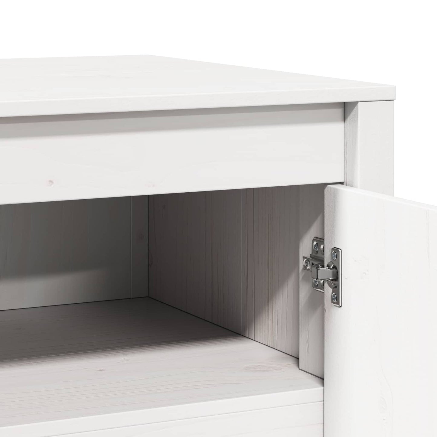 Kitchen Cabinet MEPPEL White 106 x 55 x 64 cm Solid Pine wood