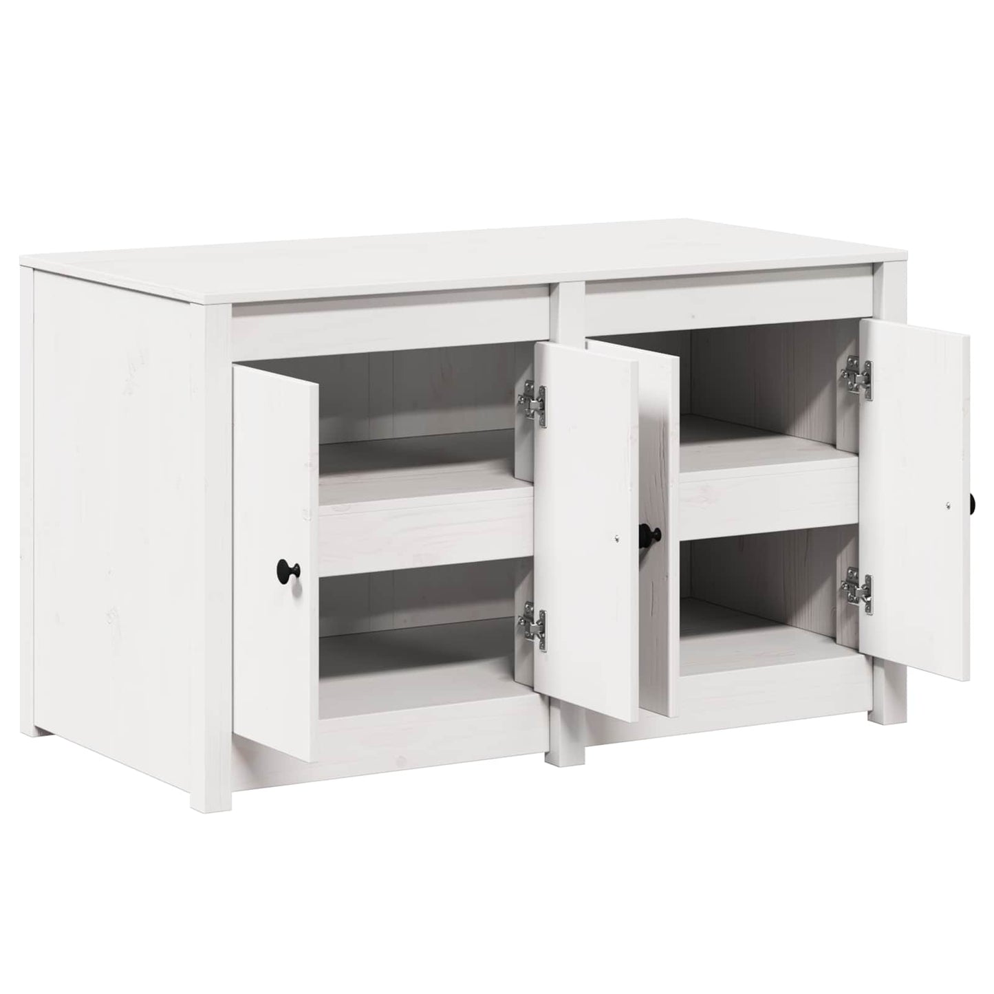 Kitchen Cabinet MEPPEL White 106 x 55 x 64 cm Solid Pine wood