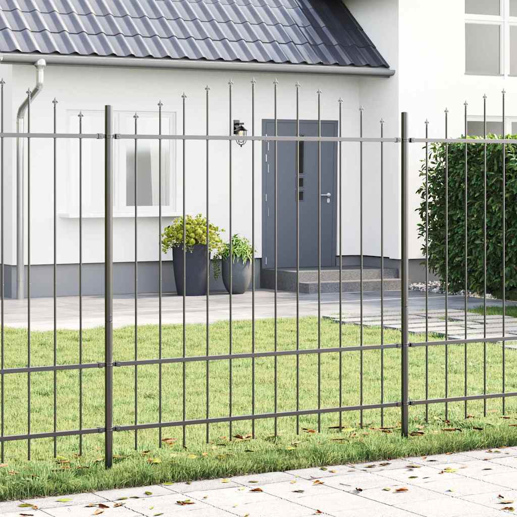 Garden Fence Woerden Grey 170 x 215 cm Powder-Coated Steel