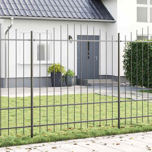 Garden Fence Woerden Grey 170 x 215 cm Powder-Coated Steel