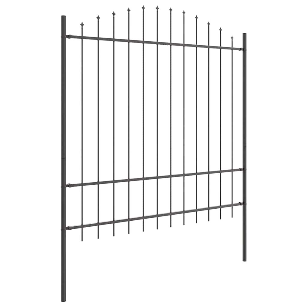 Garden Fence Woerden Grey 170 x 215 cm Powder-Coated Steel