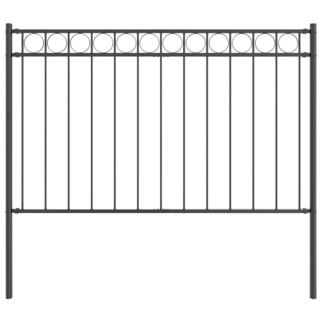 Fence Element ASSEN Grey 170 x 130 cm Steel