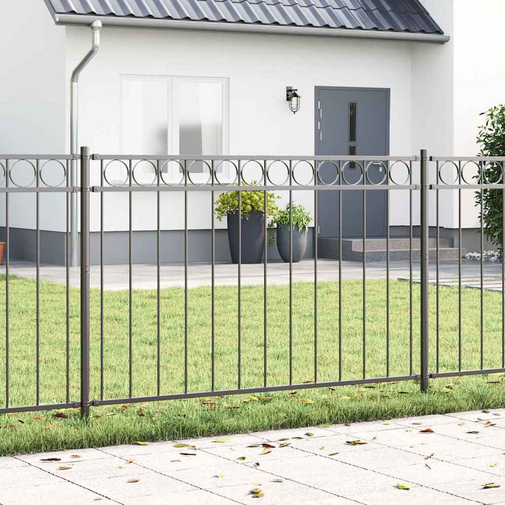 Fence Element ASSEN Grey 170 x 150 cm Steel